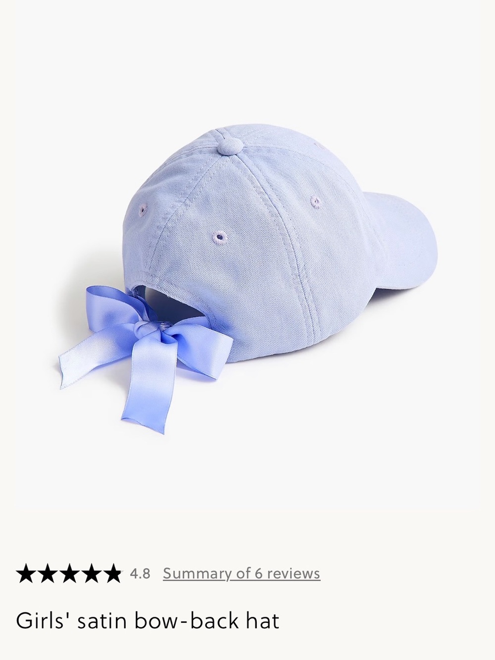 Jcrew satin bow back hat